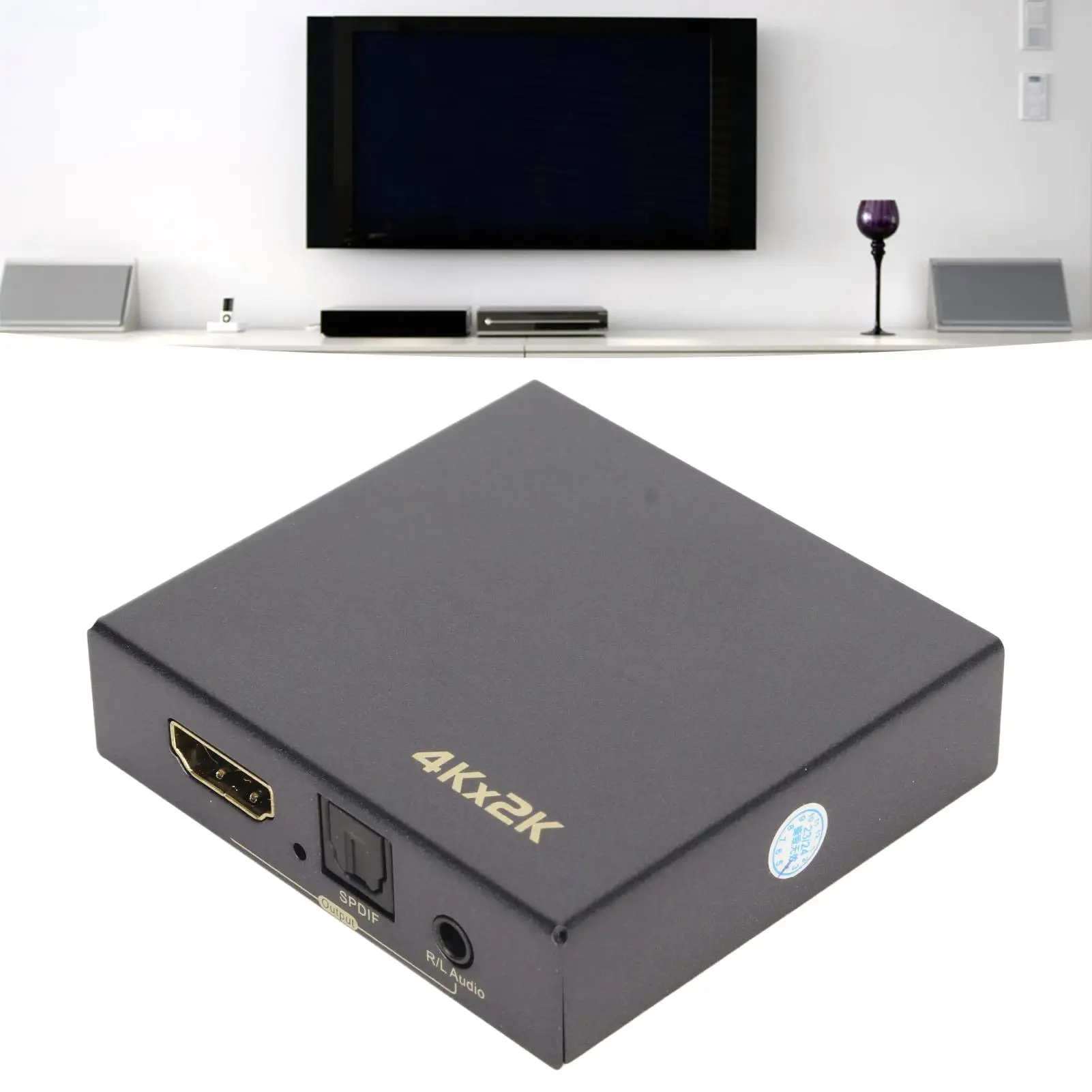 광섬유 HDMI 추출기 컨버터, 5.1 서라운드 사운드, 3.5mm 출력, 123 바이트, 4K, 핫 세일