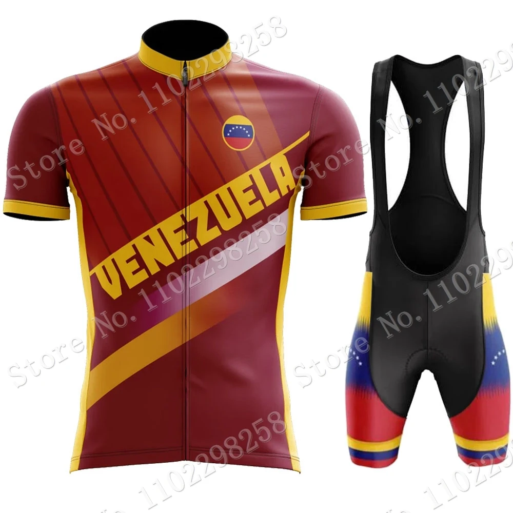 2024 VENEZUELA Cycling Jersey Set Summer National Team Cycling Clothing Road Bike Shirts Suit Bicycle Bib Shorts MTB Maillot 2
