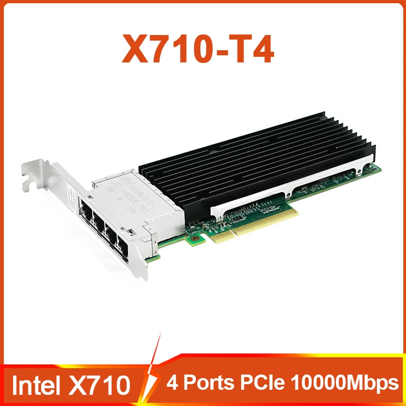 X710 T4 PCIe x8 Network Card XL710 10 Gigabit RJ45 4 Ports 10G