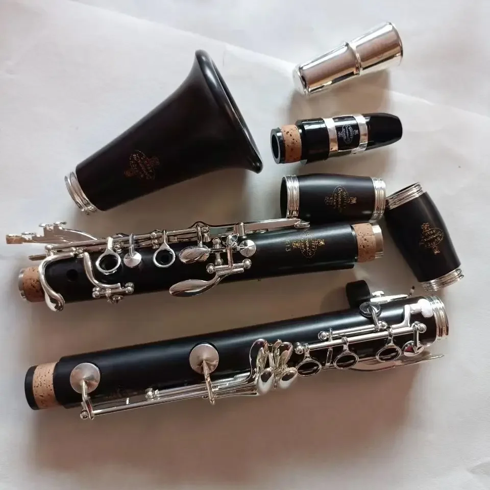 Professional Bb Clarinet R13 PRESTIGE Ebony Clarinets Ebony Wood Silver Plating Key Musical Instruments Case Mouthpiece Reeds