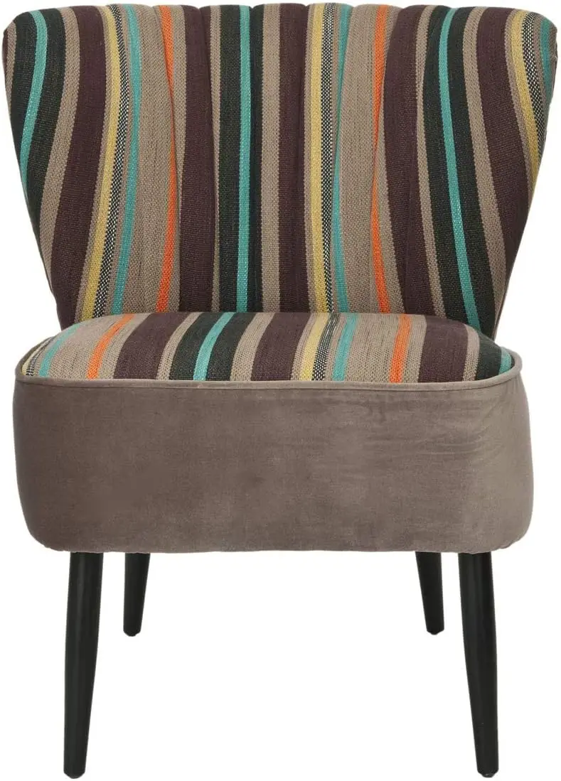 

Safavieh Mercer Collection Waverly Mid-Century Rainbow Striped Accent Chair