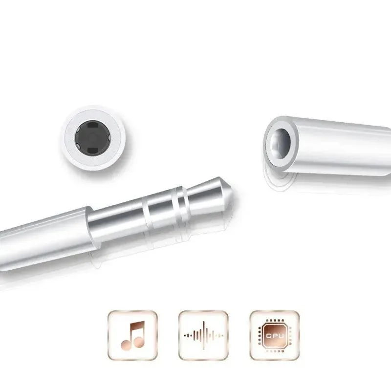아이폰 17 16 15 플러스 프로 맥스용 하이파이 USB 타입 C - 3.5mm 잭 이어폰 어댑터 타입-C 3.5mm 오디오 케이블 컨버터 1/2/4/6개