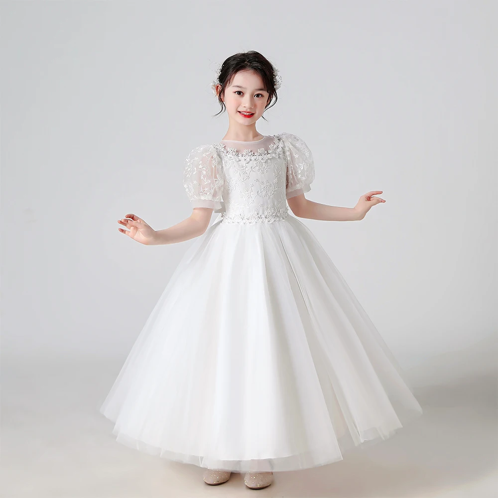 

Summer Flower Girl Lace Dress Children Clothing Bridesmaid Party Wedding Formal Dresses for Girl 4-14 Kid Evening Princess Dress