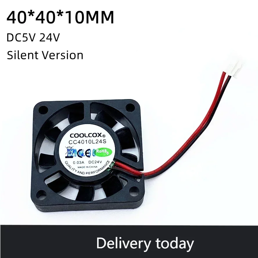 COOLCOX DC 5V 24V 4010 40*40*10mm Cooling Fan Hydrau Bearing Silent For South and North Bridge Chip 3D Printer Fan 2wires kp3s pro 3d printer motherboard 32bit arm processing chip silent driver tmc2225