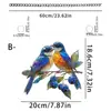 Blue Hummingbird Suncatcher 2D Acrylic Bird Wind Chime with Chain Hanging Pendant for Home & Garden Door Decoration 5
