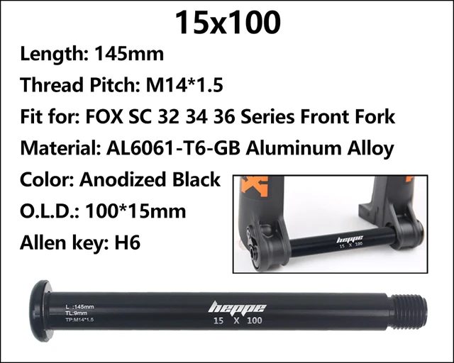 Bike Quick Release Axle VGEBY Bike Front Fork Axle, Aluminium