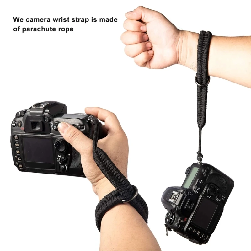 카메라 스트랩 카메라 손목 스트랩 핸드 그립 파나소닉 DSLR 카메라 로프 용 펜탁스 용 Paracord 땋은 손목 밴드