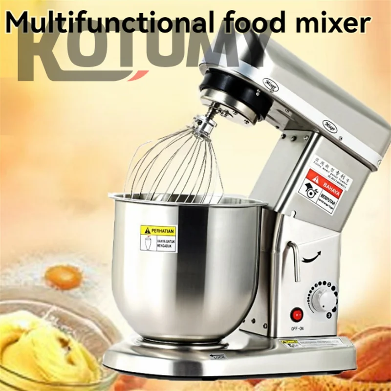 10L Stainless Steel Automatic Egg Beater Mixer New Multifunctional Household Dough Kneader for Wheat & Flour Chef Machine