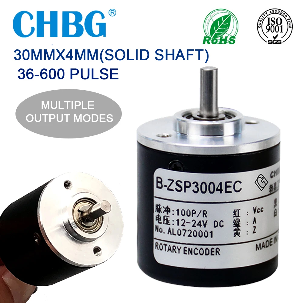 

CHBG 30mm Incremental Encoder 4mm Shaft Rotary Switch AB 2 Phases36 50 60 100 200 250 300 360 500 600 PPR 5-24VDC