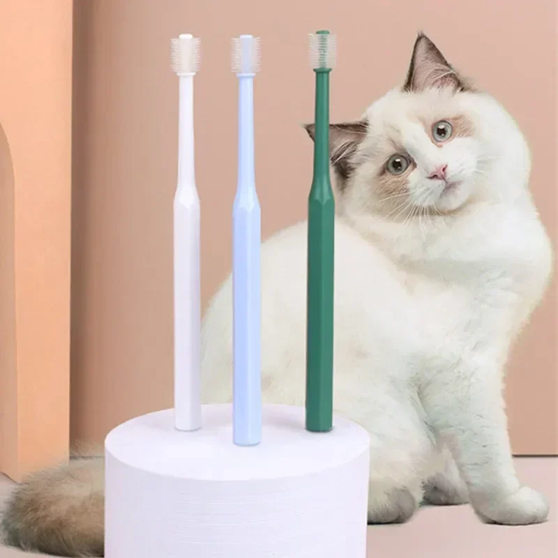 Soft Silicone Cat Toothbrush For Teeth Cleaning And Grooming_voghion.com
