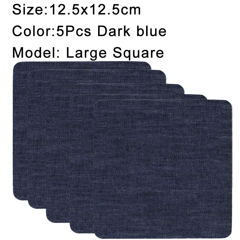 Premium Denim Iron-On Patches Set - Self-Adhesive Jean Repair & DIY Sewing Kit