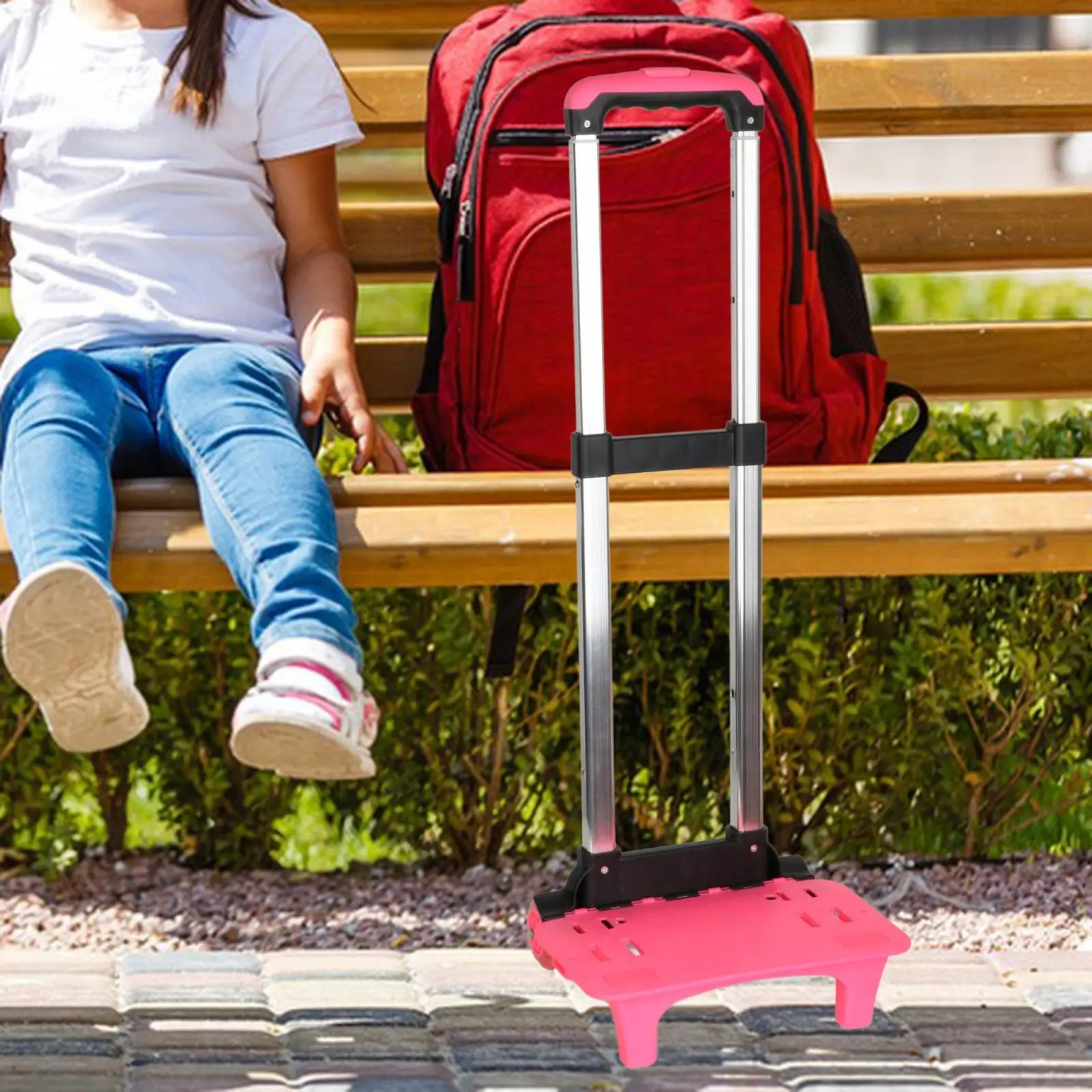 Backpack Hand Truck Backpack Trolley Pink Portable Compact Foldable Collapsible portable hand cart