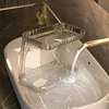 Bathroom Toilet Storage Rack Double Layer Washstand Organizer Cosmetics Storage Box Desktop Shelf Rack bathroom accessories 1