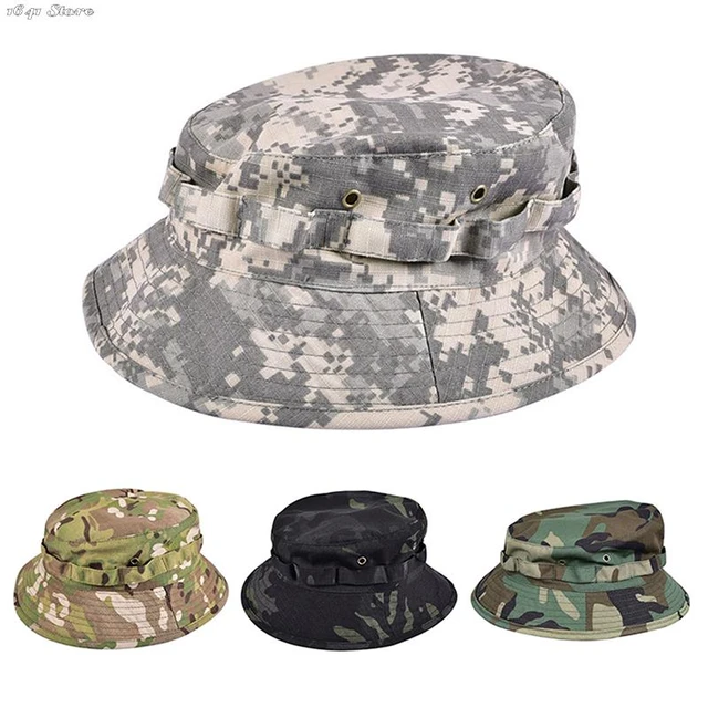 1pc Hat Military Tactical Bucket Hats For Men Women Hiking Hunting Fishing  Outdoor Camo Camouflage Cotton