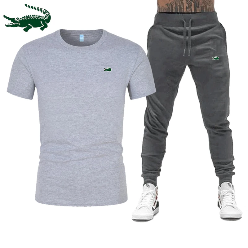 

2023 Высококачественная Летняя мужская повседневная спортивная хлопковая Футболка с круглым вырезом и короткими рукавами с вышивкой CARTELO + п...