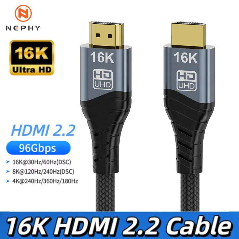 Ultra High-Speed 16K HDMI Cable - Premium Quality for Exceptional Display Performance, Available in Various Lengths