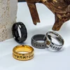 Vintage Nordic Viking Pirate Rune Stainless Steel Antique Rings Fashionable Men and Women Talismans Couple Party Jewelry Gifts 2