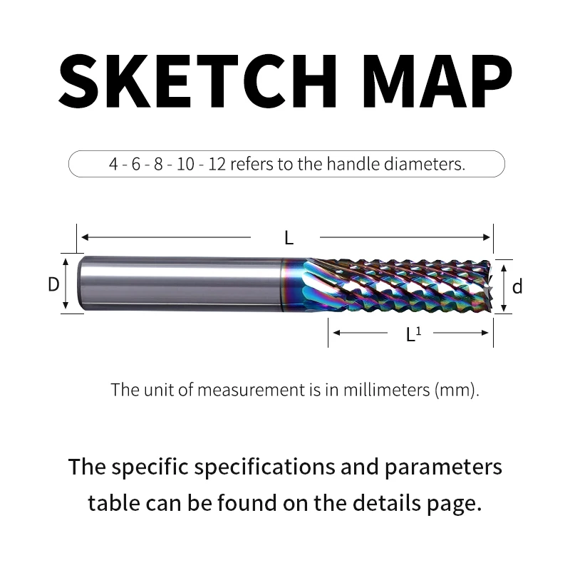WeiTol 플랫 바닥 초경 옥수수 치아 엔드 밀 PCB 밀링 비트 조각 공작 기계 용 시멘트 보드 라우터 비트