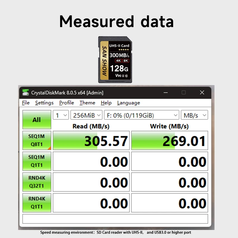 thumbnail image 5 of Tarjeta SD V90, UHS-II, SXDC, U3, velocidad de lectura 300 MB/s, velocidad de escritura 270 MB/s, tarjeta de memoria de alta capacidad para grabación de video RAW 4K 8K, 5 of 5