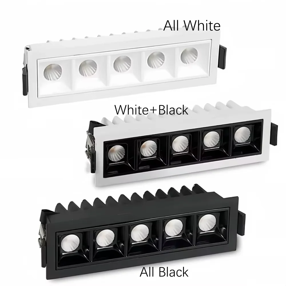 LED Downlight LED Spotlight Aluminum Recessed Square Led Ceiling Grille Light 3W6W9W15W20W30W 110V 220V