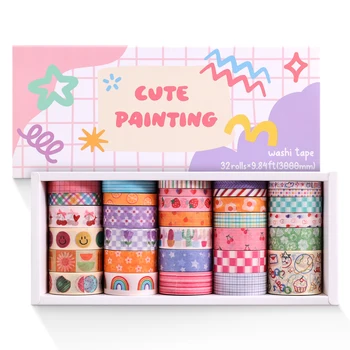 32 Rolls Floral Washi Tape Set 1