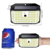Solar Outdoor Lights 176 LED Solar Powered Motion Sensor Flood Lights IP65 Waterproof 3 Modes Wall Lamp For Outside Porch Yard 5