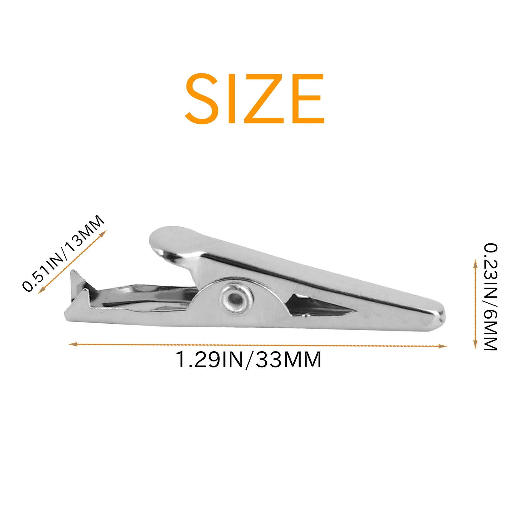 Silver Tone Metal Alligator Clip Crocodile Clamps 50 Pcs