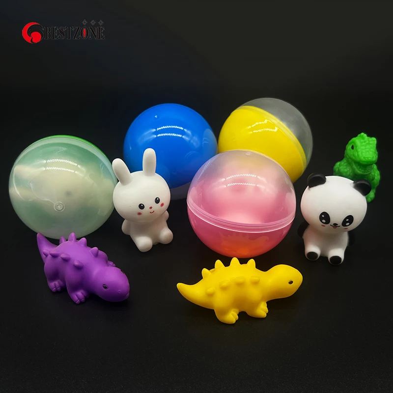 20Pcs 70mm 2.75Inch Capsule Toys Surprise Ball Half TRANS