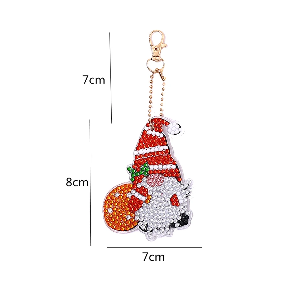 Kit 5 Portachiavi Fai Da Te Con Pittura Diamante Demiawaking - Forma Di Cuore, Doppia Faccia, Strass Cristallo, Ciondoli Per Borsa E Portafoglio, Regalo Creativo - 4