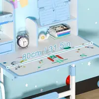 2Pcs/Set Height Adjustable Children School Study Table Chair Set with Sitting Corrector Kids Study Desk Chair Set Ergonomic 5