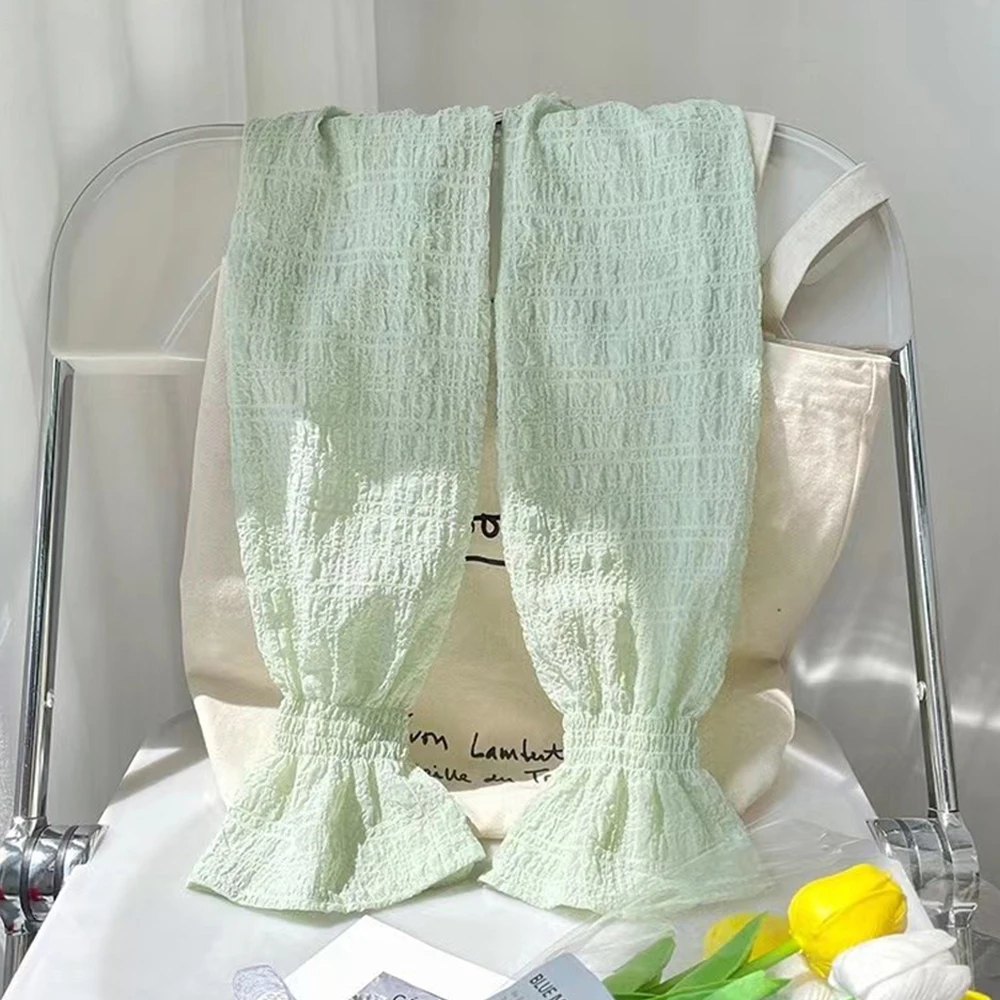 

Летние свободные однотонные рукава для льда в Корейском стиле цветные рукава из пузырчатого гудка тонкие УФ-стойкие солнцезащитные рукава для взрослых женщин