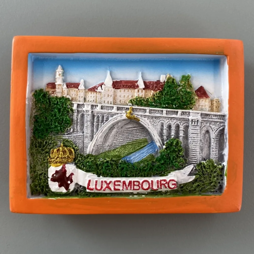 Europe Luxembourg 3D Fridge Magnets Tourism Souvenir Refrigerator Magnets Sticker Collection Handicraft Decoration Articles magnetic fridge magnets magnetic sticker magnetic fridge stickers refrigerator decor