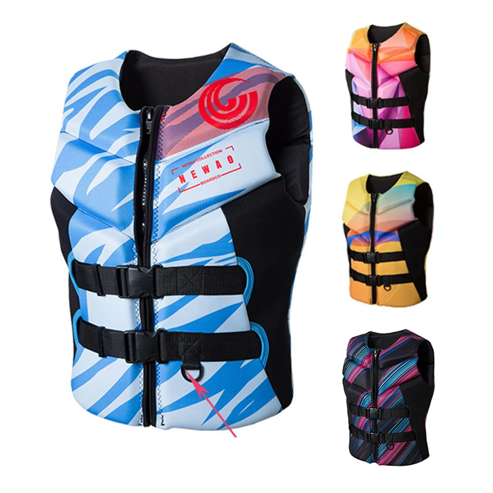 

Adult Neoprene Life Jacket High-End Professional Large Buoyancy Vest Water Sports Snorkeling Surfing Motorboat Safety Vest