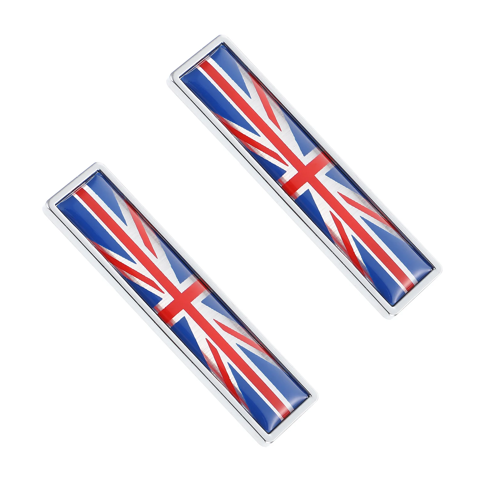 

2 Pcs Flag Metal Stickers Car Window Decals for Vehicles Labeling Zinc Alloy Bumper Cars