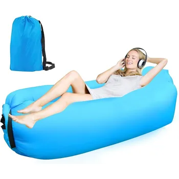 Sofa beach, 200 * 70cm sofa air sofa beach, air sofa, sofa air sofa, and bag, travel, camping, music festival (blue sky)