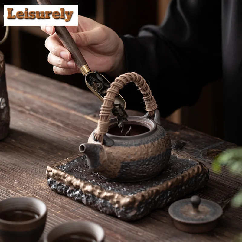 Japanese Rough Pottery Tea Six Gentlemen Japanese Tea Tool Set Tea Brush Household Teaware Utensils Chinese Tea For Tea Ornament