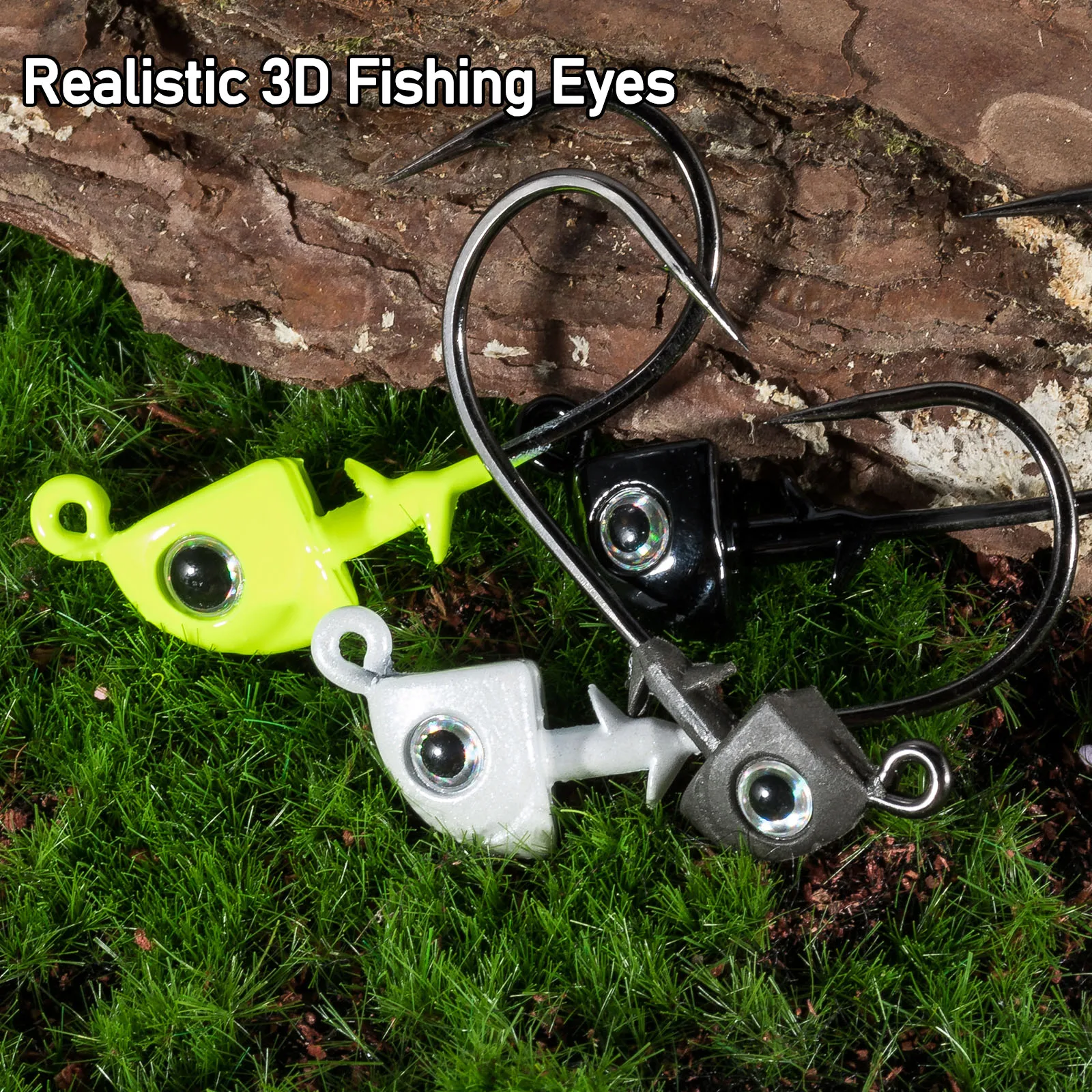 10/20Pcs Bass Jig head Fishing lure 3D eyes Tungsten Jighead Swimbait  Weedless jig hooks Rubber Skirts bait for Trout Pike Fish - AliExpress