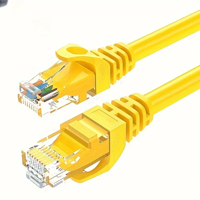 High-Speed Cat 5E RJ45 Connectors, Network Wire High Speed  Cat 5e Round 1000Mbps,  Ethernet Cable