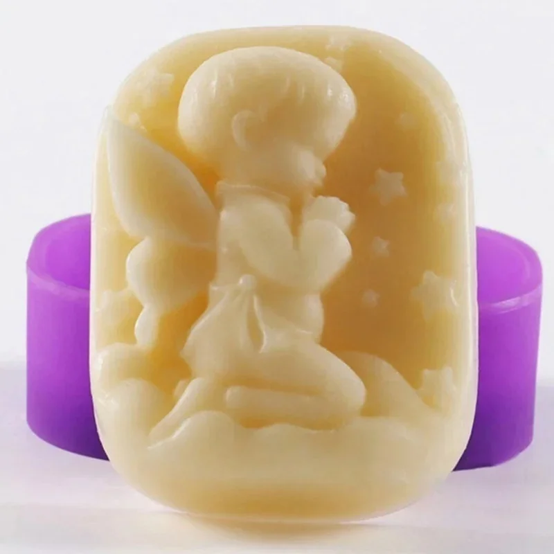 Silicone Mold New Angel Boy Handmade Mold Silicone Cake Ice Modeling Tool Pastry Arts Decorative Molds for Soap Making