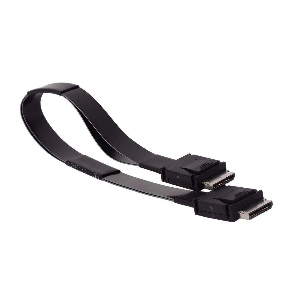 ADT-Link PCI-E 4.0 X4 SFF-8611 남성 FFC 오쿨링크 연장 케이블 64Gbs 외장 GPU 도크 그래픽 카드 PC 서버 OCuLink용