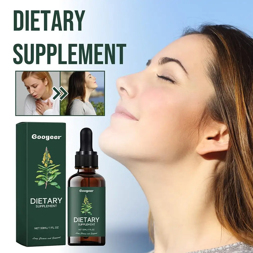 

30ml Mullein Leaf Extract Capsule For Lung Cleansing & Liver Detoxification Lug Clears Respiratory Health Deep Sleep Better B6Q7