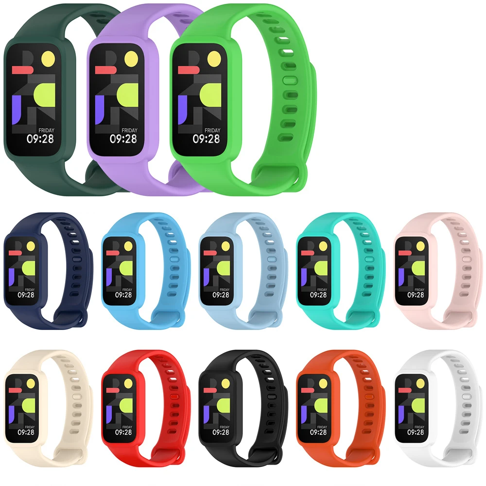 Premium Quality Soft Silicone Watchband - Single Color Integrated Strap for Active Lifestyle Accessories