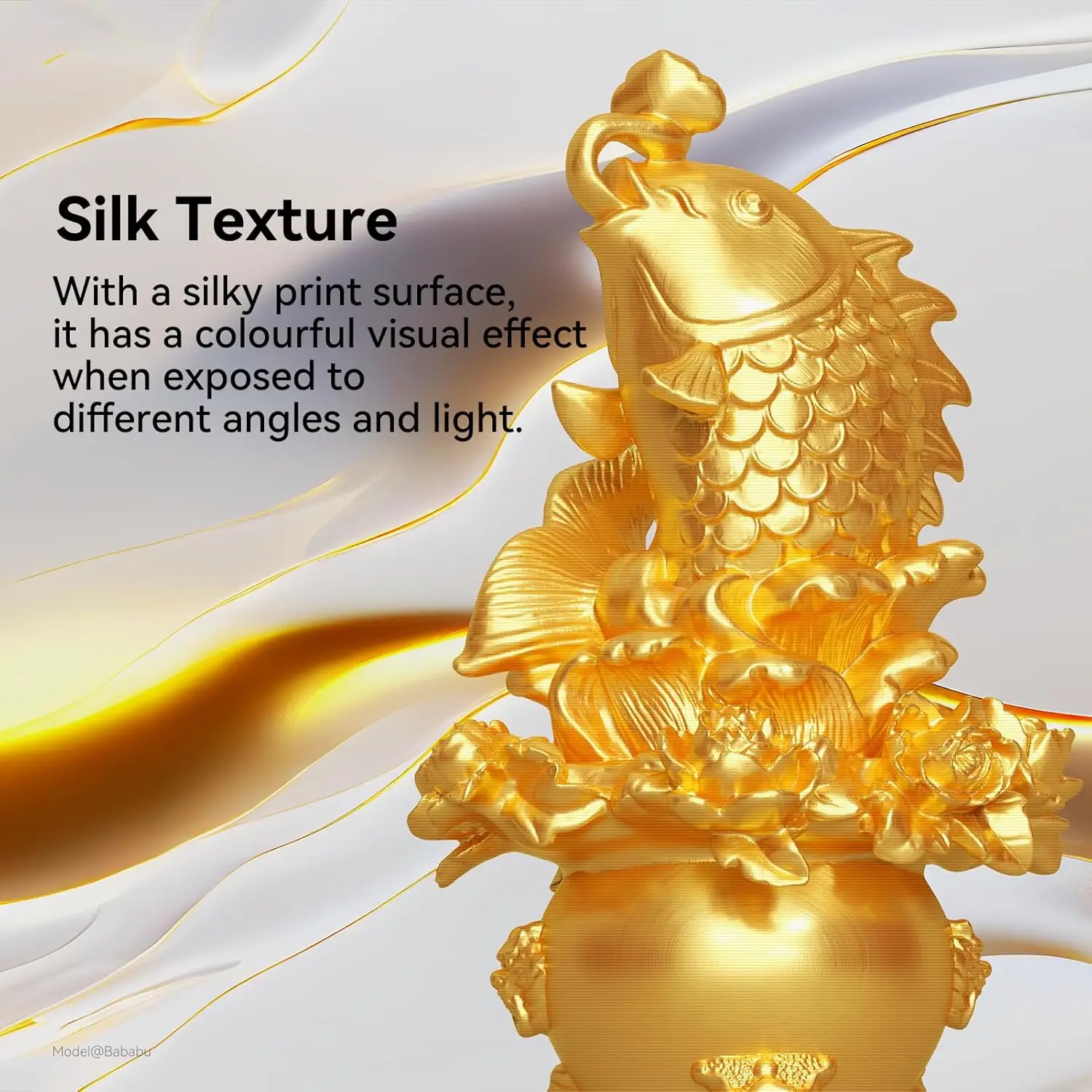 4팩 실크 골드 PLA 필라멘트 1.75mm 250g 스풀 +/-0.02mm 고정밀 3D 프린터 실크 PLA 2색