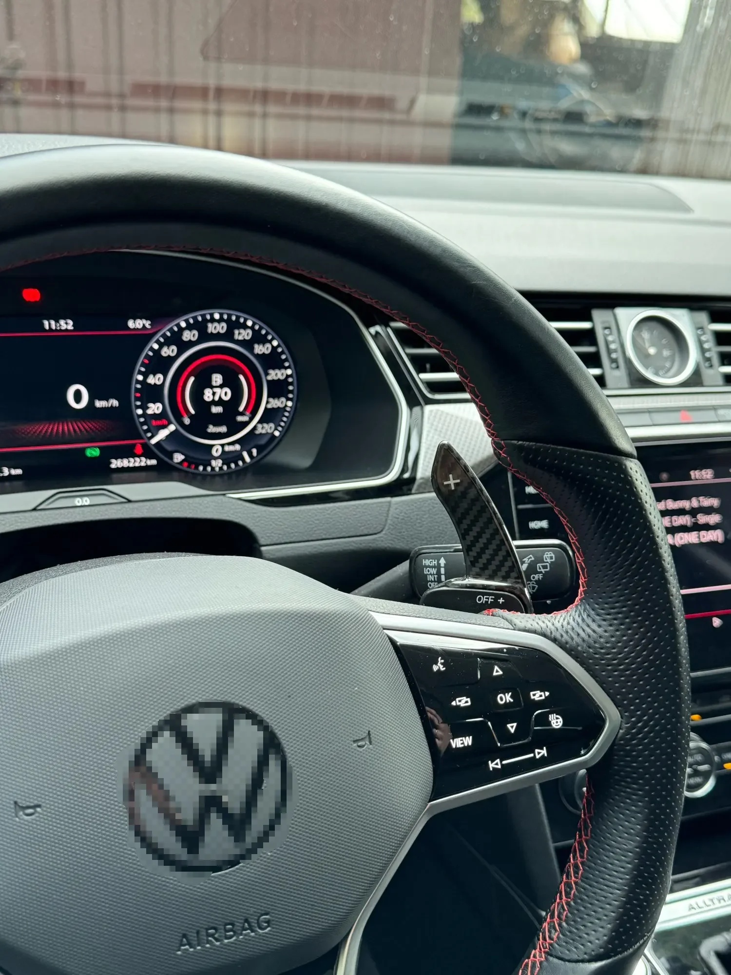 Steering Wheel Carbon Fiber Paddle Shift Compatible with VW Golf 8 MK8 GTI/R/R line cc  Car Accessories