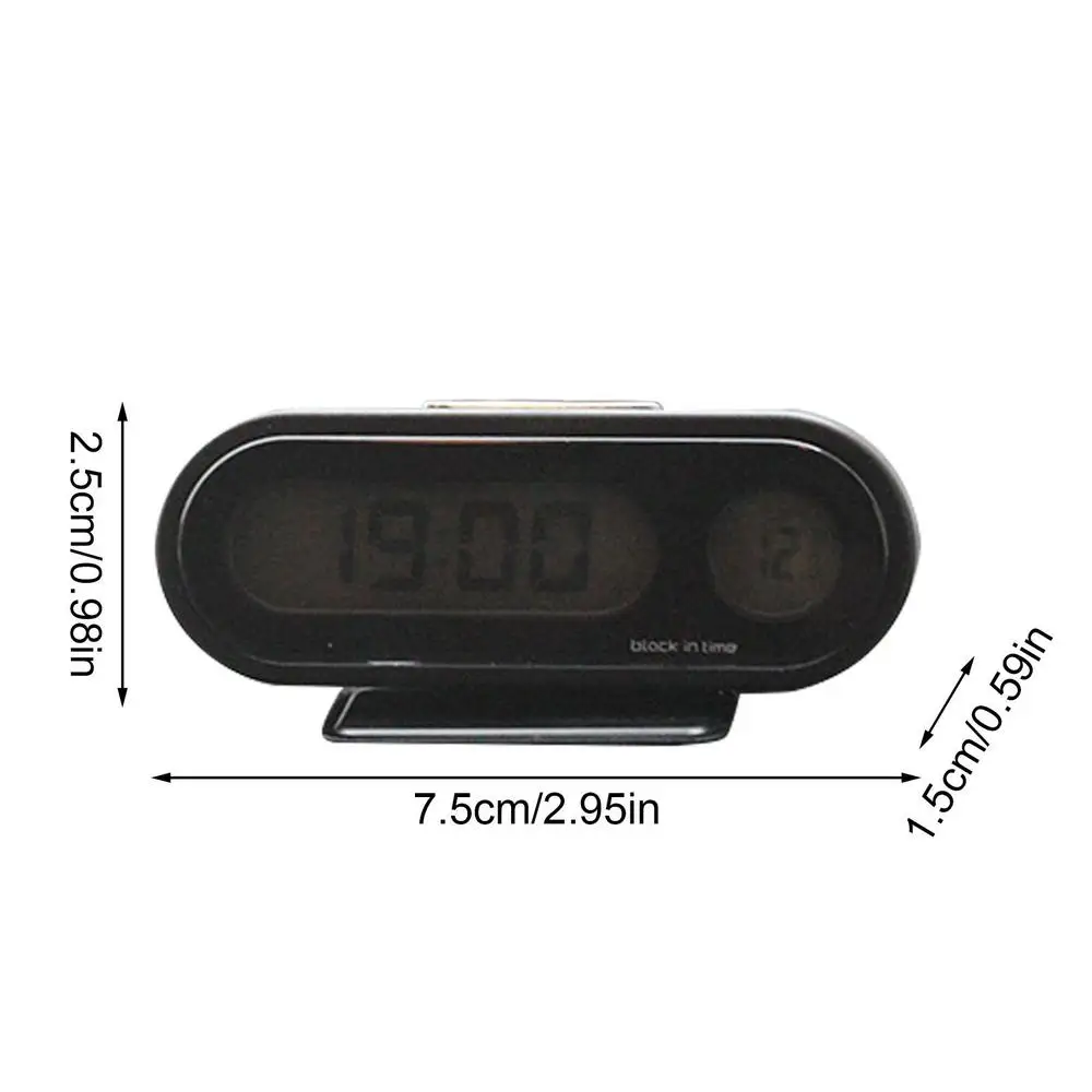 Auto Thermograph For Car Weather Temperature Humidity Clock With LED Light Car Clock Thermograph Car Dashboard Clock Car
