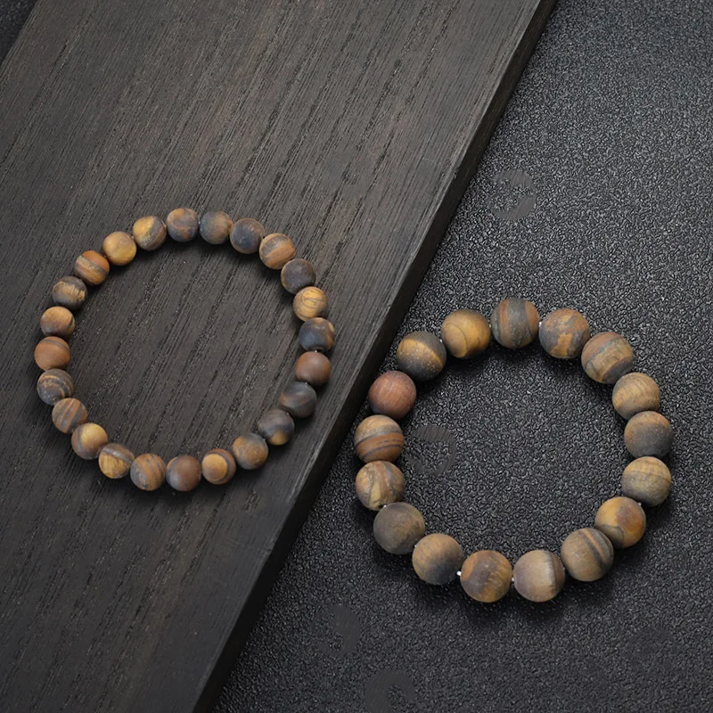 Natural Stone Men Bracelet Minimalist Beaded Jewelry