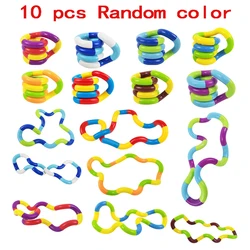 10 - Pack Twisting Sensory Fidget Toys for Anxiety Relief and Fine Motor Skill Development (10pcs Random color)