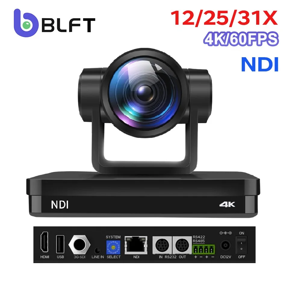 4K60 NDI PTZ Conference Camera 12X 25X 31X Zoom SDI HDMI USB3.0 IP live Streaming Cameras for Church Event ,Worshop ,Youtube