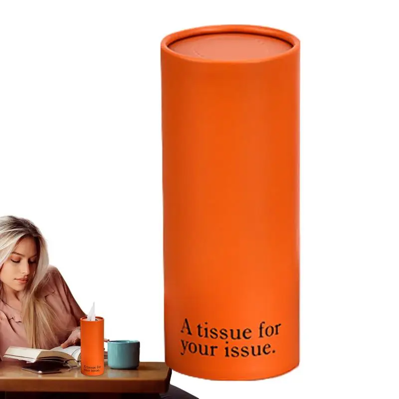 

Car Tissues Cylinder Boxes Car tissue paper tube Container with Facial Tissues Car Tissue Holder for Car Home Bathroom Pen