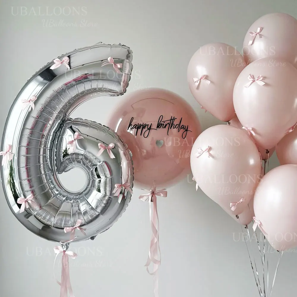 Lepep 45 Cm, Globos Plateados Con Números De 0 A 9 Letras De La A A La Z, Globos Decorativos Para Fiestas De Cumpleaños, Baby Shower, Bailes De Graduación, Decoración (número 6